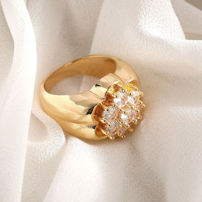 Men's Ring High-grade Pattern Micro Inlaid Zircon