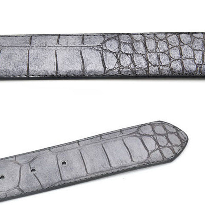 Mens  Fashion Waist Belts Faux Pattern With Split Leather Luxury Male Designer Belt