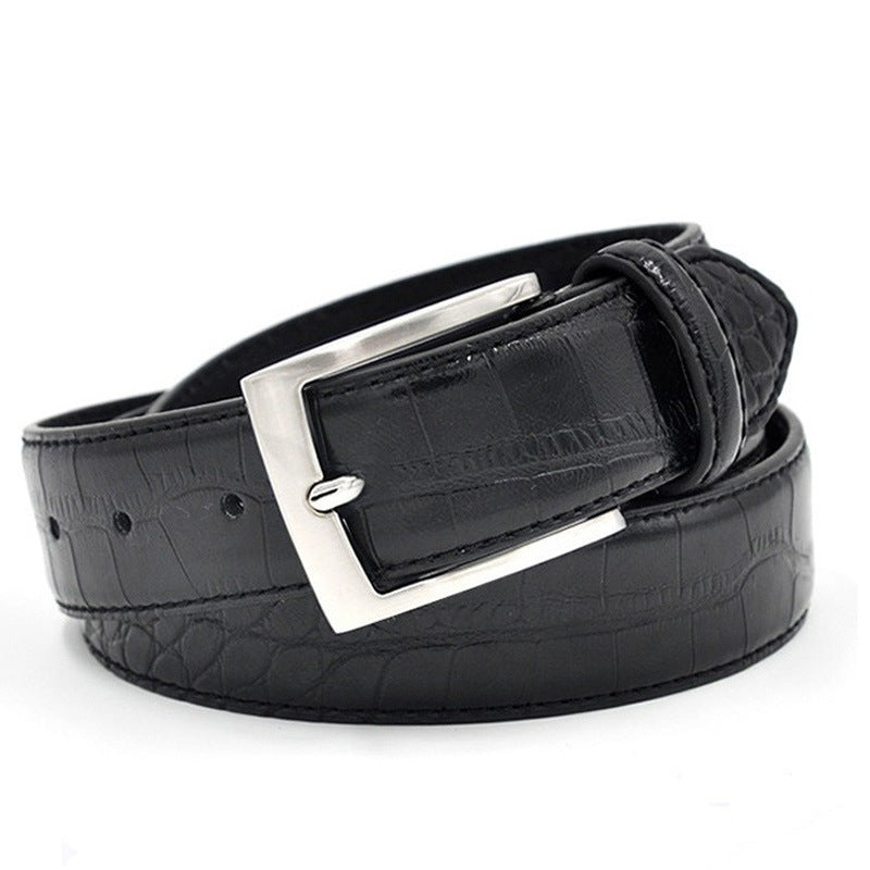 Mens  Fashion Waist Belts Faux Pattern With Split Leather Luxury Male Designer Belt