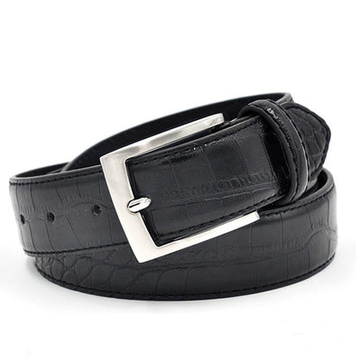 Mens  Fashion Waist Belts Faux Pattern With Split Leather Luxury Male Designer Belt