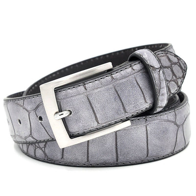 Mens  Fashion Waist Belts Faux Pattern With Split Leather Luxury Male Designer Belt