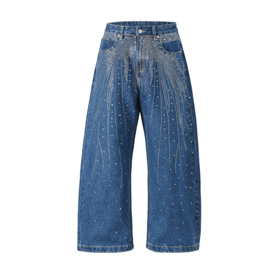 European And American High Street Loose-fitting Wide-leg Trousers