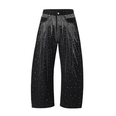 European And American High Street Loose-fitting Wide-leg Trousers