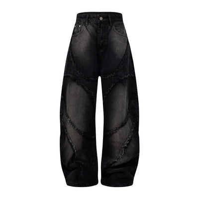 Heavy Industry Washed Old Straight Loose Wide-leg Draggle-tail Trousers