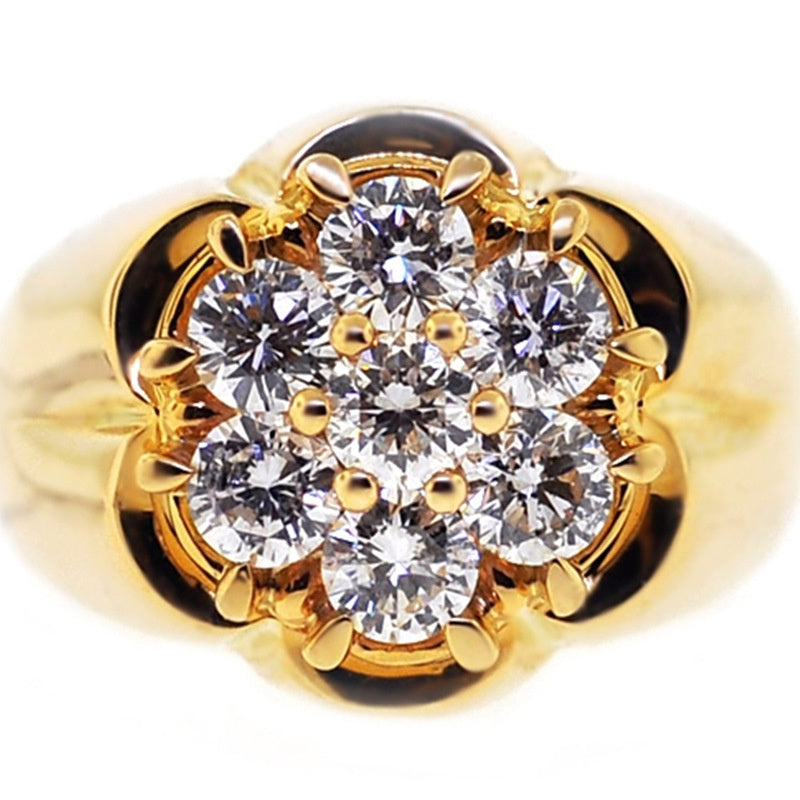 Men's Ring High-grade Pattern Micro Inlaid Zircon