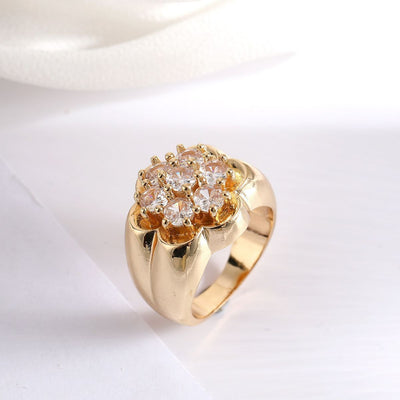 Men's Ring High-grade Pattern Micro Inlaid Zircon